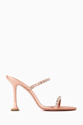 Gigi Crystal-embellished Mules in Satin
