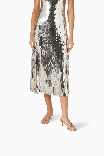 حذاء مفتوح جيجي بسيور رفيعة وكعب 45 مم ستان