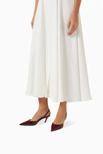 حذاء كلاسيك صوفيا بسير خلفي وكعب 60 مم جلد لامع