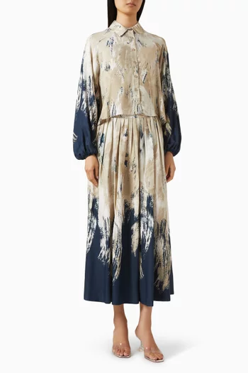 Valle Shirt & Skirt Set in Viscose-rayon