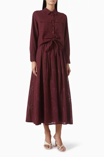 Luna Shirt & Skirt Set in Cotton