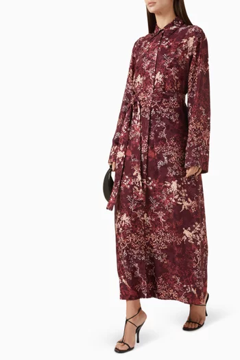 Miori Floral-print Dress in Rayon-viscose