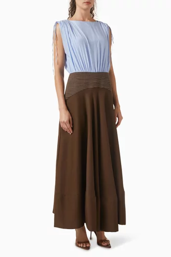 فستان نوري بكشكش