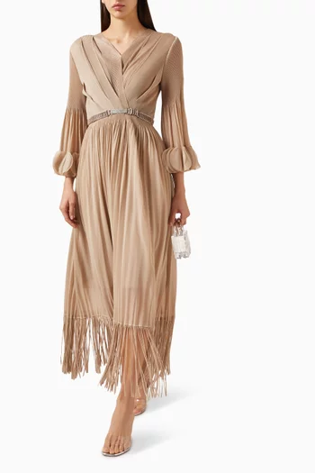 Fringe Belted Dress