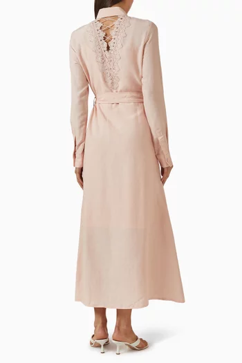 Embroidered Shirt Dress