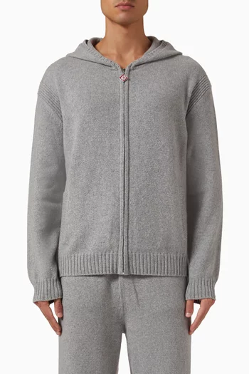 Logo Hoodie in Cashmere Knit