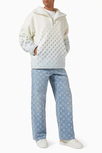 Embroidered Logo Sweatshirt in Fleece