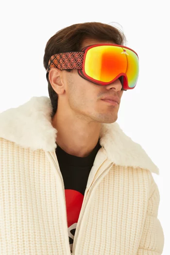 Monogram-strap Ski Goggles in Acetate