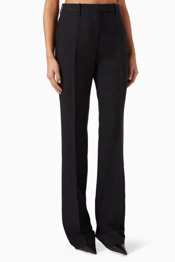 Straight-leg Pants in Virgin Wool Blend