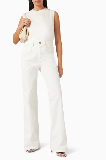 بلوزة بأشرطة نسيج مضلع