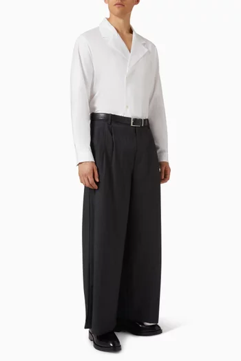 Double-breasted Shirt in Cotton-blend