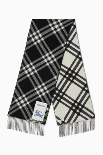 وشاح بنقشة مربعات كشمير