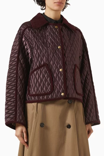 Floriston Cropped Jacket in Quilted Nylon