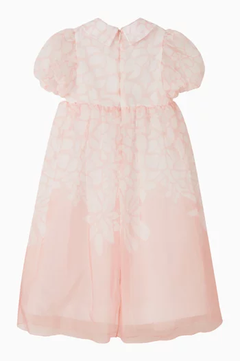 فستان بنقشة زهور أورجانزا 