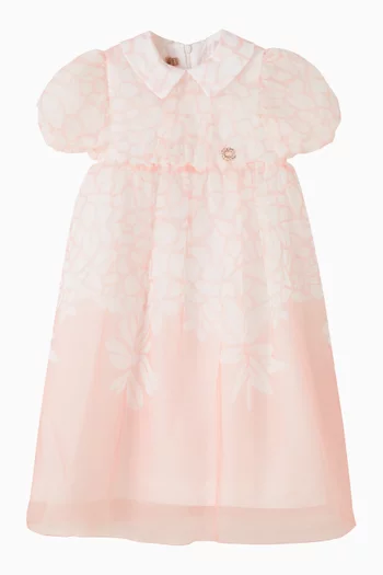 فستان بنقشة زهور أورجانزا 