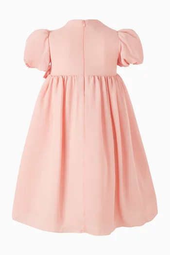 Floral-appliqué Dress in Chiffon