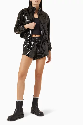 جاكيت أوليمبيك جلد لامع