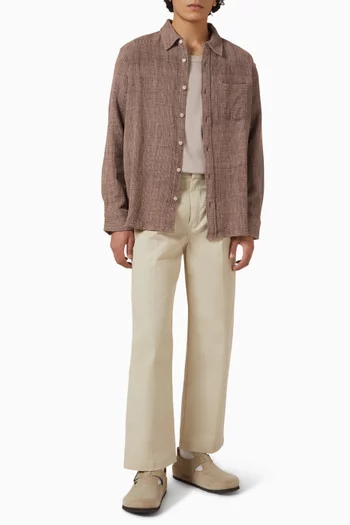 Pigment Dyed Waffle Shirt in Cotton