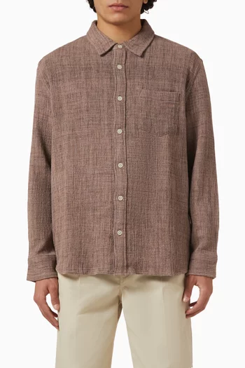 Pigment Dyed Waffle Shirt in Cotton