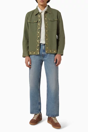 Stripe Shirt in Cotton Poplin