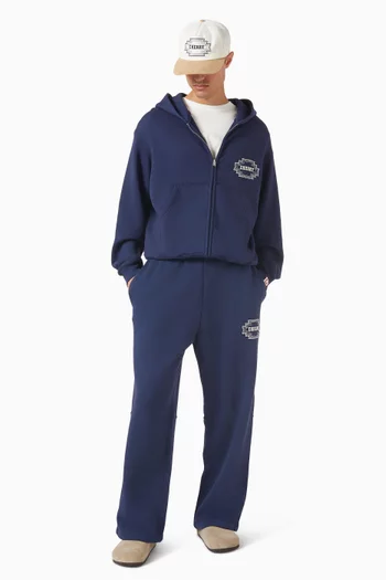 Embroidered Navajo Zip Up Hoodie in Cotton