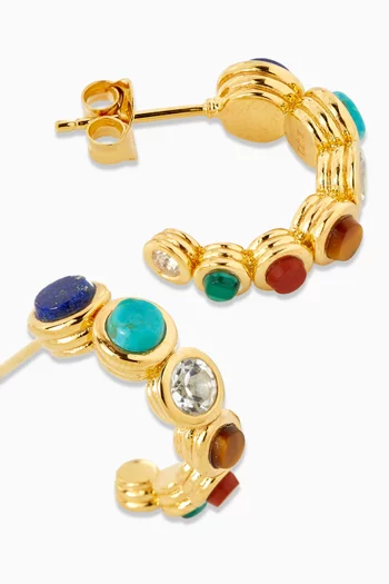 أقراط تيوري دي كولور فضة إسترلينية مطلية ذهب عيار 18