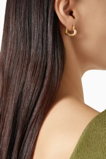 Grand Coeur Hoops in 18kt Gold Vermeil