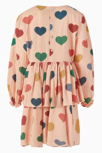 Elin Ruffled Dress in Seersucker