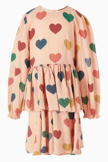Elin Ruffled Dress in Seersucker