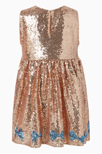 فستان ستارلا بتطريزات بالترتر