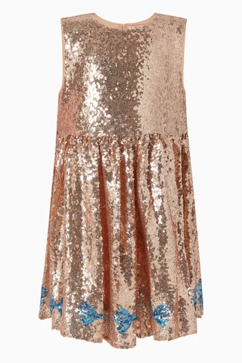 فستان ستارلا بتطريزات بالترتر