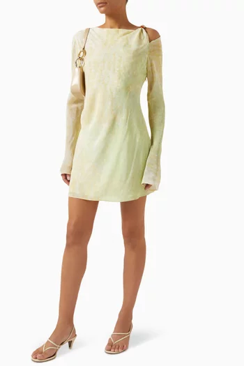 Citterio Beaded Mini Dress in Silk-Viscose