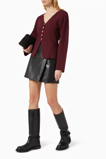 تنورة ياسديما قصيرة جلد