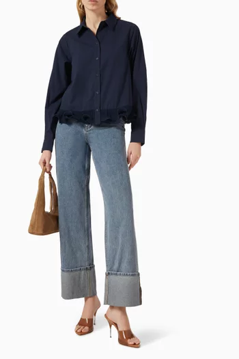 Yastira Wide-leg Jeans in Denim