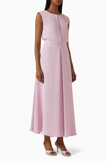Self-tie Belt Maxi Dress