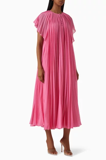 Pleated Midi Dress