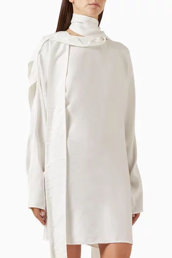 Kimono Mini Dress in Viscose Twill