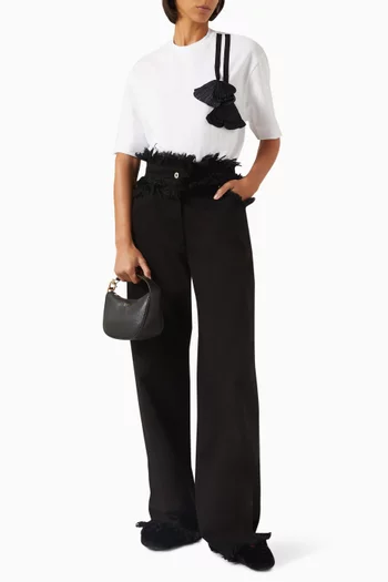 تي شيرت برقع زهور قطن