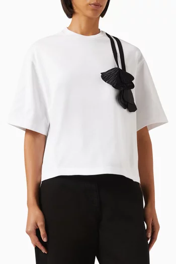 تي شيرت برقع زهور قطن