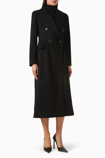 معطف سكارليت طويل مزيج كشمير