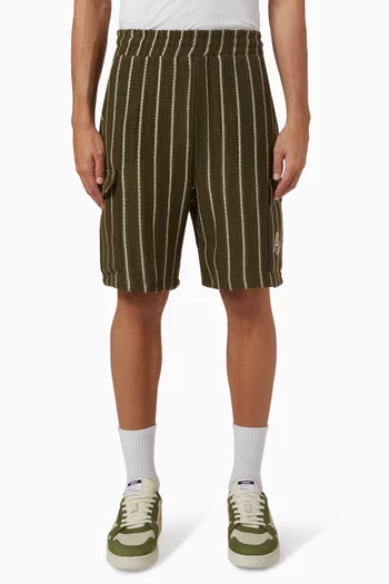 Greenwood Striped Shorts in Cotton-crochet