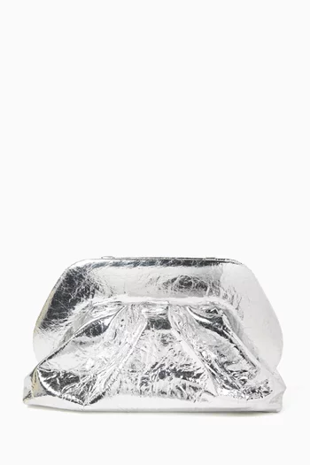 Tia Clutch Bag in Metallic Vegan Leather