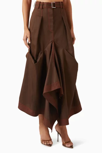 Tucked Trumpet Skirt