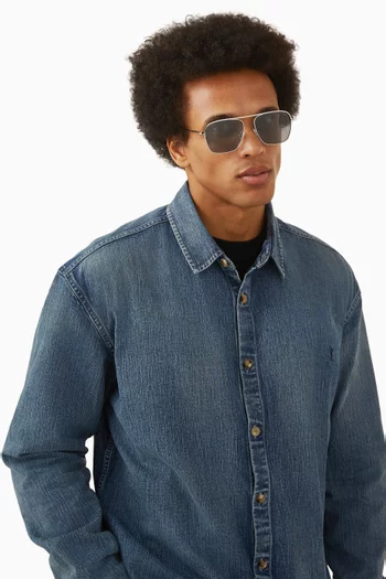 نظارة شمسية فيكتور بإطار أفياتور وعدسات مستقطبة ستانلس ستيل