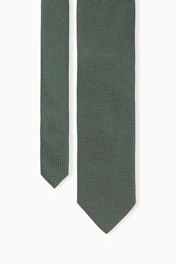Pin-dot Tie in Woven-silk