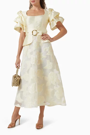 Frill Belted Dress