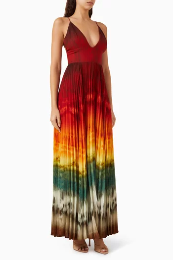 Lauren Pleated Maxi Dress
