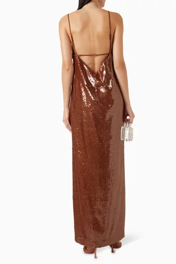 بلوزة كارينا طويلة مطرزة بترتر