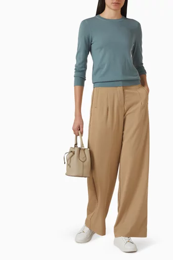 Crew-neck Sweater in Superfine Merino Wool