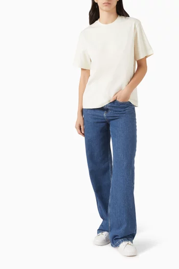 تي شيرت مطرز قطن ممرسر